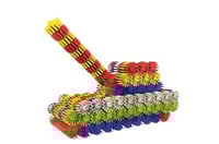 مجموعة بازل ومكعبات بناء شكل تروس