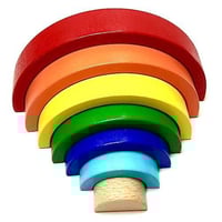 لعبة اقواس المطر الخشبية مونتيسوري