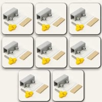 قفل نافذة / شباك أمان للأطفال - 8 قطع مسمار مزدوج...