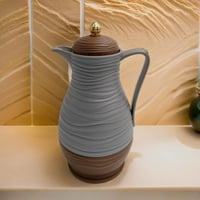 ترمس شاي وقهوة 1 لتر رصاصي وبني