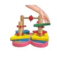 فراشة الاشكال الهندسية الخشبية