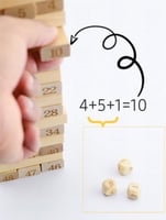 مكعبات جينجا الخشبية ارقام 48 قطعة