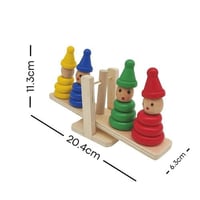 لعبة توازن المهرج الخشبية