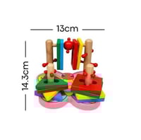 فراشة الاشكال الهندسية الخشبية