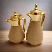 طقم ترامس نيوروزا - شاي وقهوة 0.6/1.0 لتر خشبي فات...