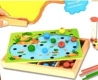 لعبة التقاط الكرة الخشبية منتسوري