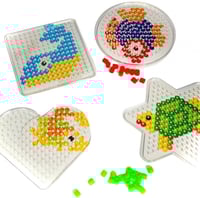 خرز الكوي للاطفال 4 الواح باشكال مختلفة مع ورق كي