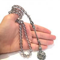 بكلايت مع طربزونة فضة عدد الخرز 67 مقاس الخرز 8 مل