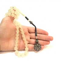 بكلايت مضيء مع طربزونة فضة عدد الخرز 51 مقاس الخرز...