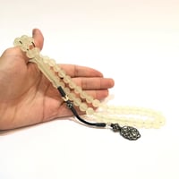 بكلايت مضيء مع طربزونة فضة عدد الخرز 51 مقاس الخرز...