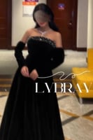 فستان مخمل طويل