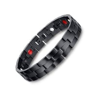 اسوارة ازالة الشحنات لون اسود بحجر المعناطيس والجر...