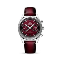 اوميغا سبيدماستر كرانجروف جلد عنابي غامق