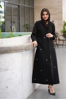 عباية بلايزر رسمي مطرز بسيلان فضي