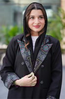 بليزر كريب مبطن بطبعة كشميرية