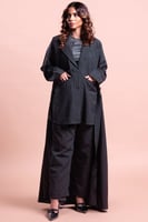 عباية رسمية من ثلاث قطع بليزر, قماش كريب فاخر