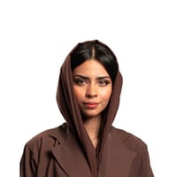 طرحة ليزر سادة باللون البني