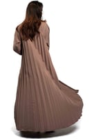 عباية كاجوال لف بقماش باربي باللون الكاكي البني ال...