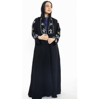 عباية كاجوال لف بقماش اوكراني كلاسيك ، بتطريز ملون...