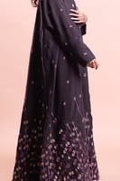 عباية بقماش انترنت مطرزة بدوائر ملونة