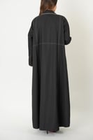 عبايه بلايزر رسمية بخطوط بيضاء