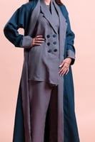 عباية رسمية بلونين 3 قطع, قماش كريب فاخر