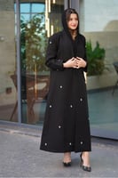 عباية بلايزر رسمي مطرز بسيلان فضي