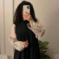 عباية تفته لف ، مطرزة باللولو باللون الاسود و باكم...