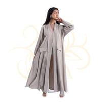 عباية صيفية رسمية بكسرات قماش اوكراني مميز