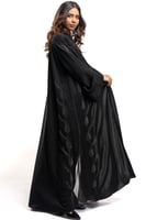 عباية سهرة لف مطرزة شيفون على الاطراف و على الاكما...