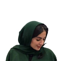 طرحة ليزر سادة باللون الزيتي