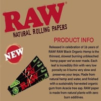 دفتر ورق راو اورقانيك بلاك - مقاس وسط 1 1/4