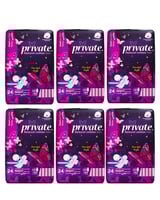 كرتون برايفت فوط صحية حجم ليلي بالاجنحة ٦ عبوات بد...