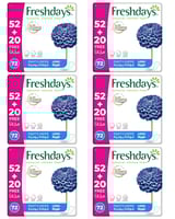 فوط صحية يومية طويلة من فريش دايز 6 عبوات بالكرتون...