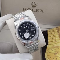 رولكس رجالي اسود بنقش خاص