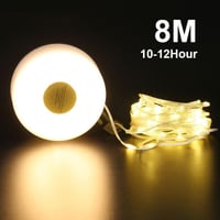 شريط إضاءة تخييم LED 8M إضاءة قابلة لإعادة الشحن