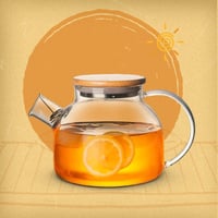 ابريق شاي مقاوم للحرارة من الزجاج 1L