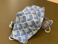 كمامة قماشية بنقش ازرق رقم #85