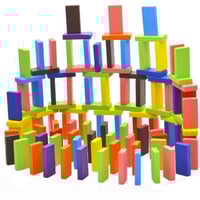 دومينو 100 قطعة ملونة