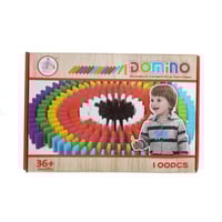 دومينو 100 قطعة ملونة