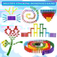 دومينو 100 قطعة ملونة