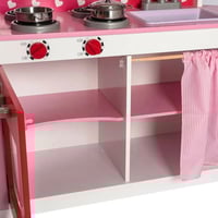 مطبخ خشبي ريفي - احمر للاطفال