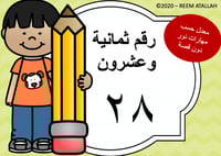 عرض بوربوينت للاطفال عن الارقام جاهز مميز لرقم 28