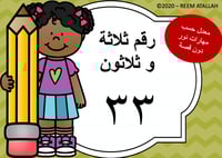 عرض بوربوينت للاطفال عن الارقام جاهز مميز لرقم 33