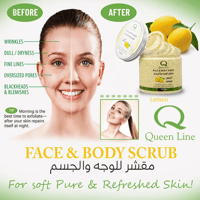 كوين لاين مقشر للوجه والجسم بالليمون 500 مل