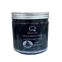 كريم مقشر للوجه والجسم بالفحم كوين لاين 500 مل