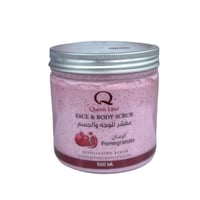 مقشر للوجه والجسم بالرمان من كوين لاين 500مل