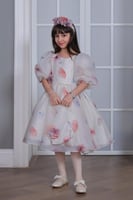 فستان جيلان مع شطة وطوق 3 - 9 سنوات