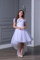 فستان بناتي بذيل 10 - 14 سنة