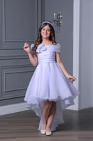 فستان بناتي بذيل 10 - 14 سنة